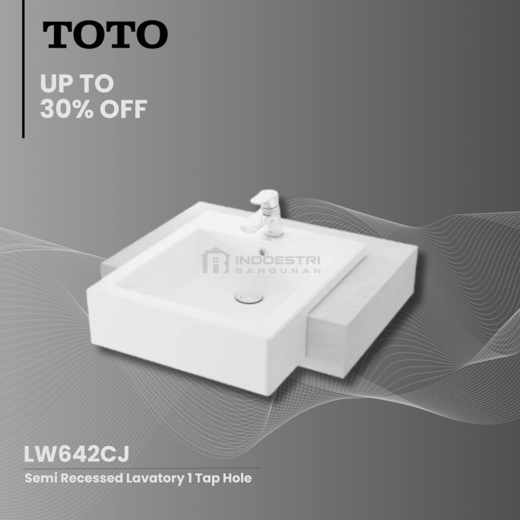 Wastafel Semi Recessed TOTO LW642CJ / Wastafel TOTO (Body Only)