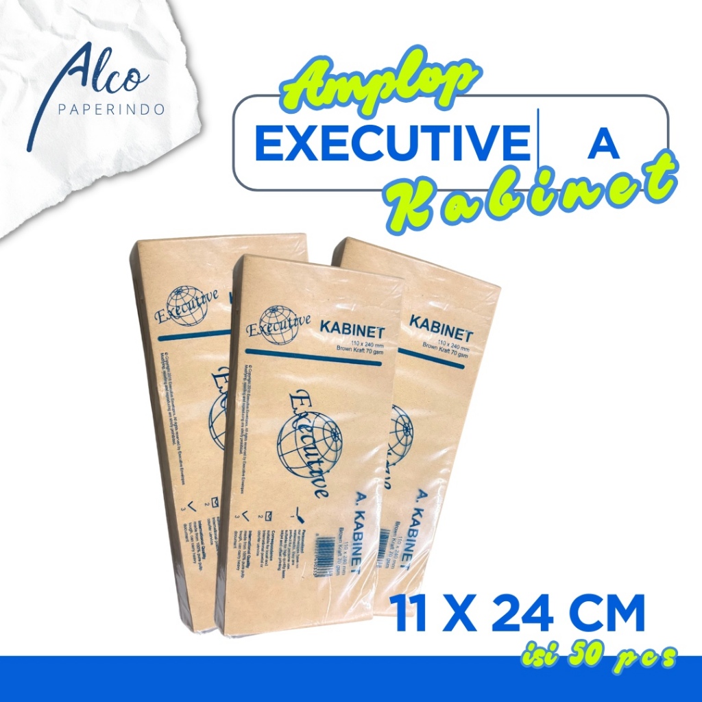 

Amplop Kabinet Coklat Executive A 11 x 24 isi 100
