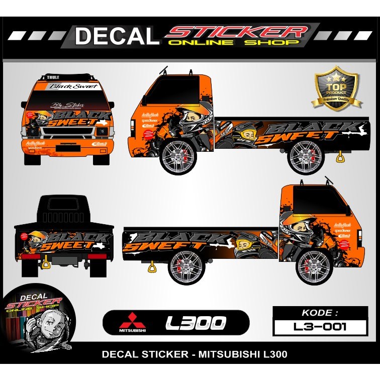 STIKER MOBIL PICK UP L300 DECAL PRINT CUSTOM FULL BODY BISA UBAH NAMA