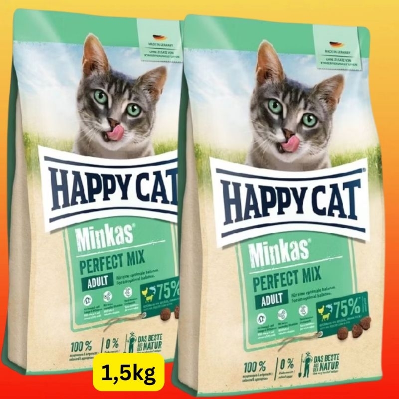 HAPPY CAT MINKAS PERFECT MIX 1,5KG HAPPY CAT PERFECT MIX MAKANAN KUCING HAPPY CAT