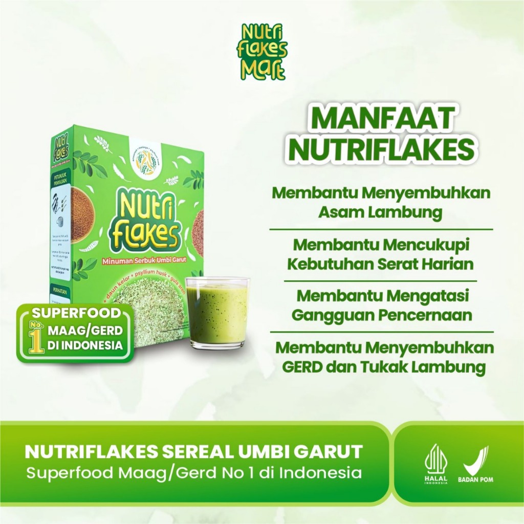 

Maknyuss1 Nutriflakes - Sereal Sehat Umbi Garut Mencegah Dan Mengobati Permasalahan Lambung