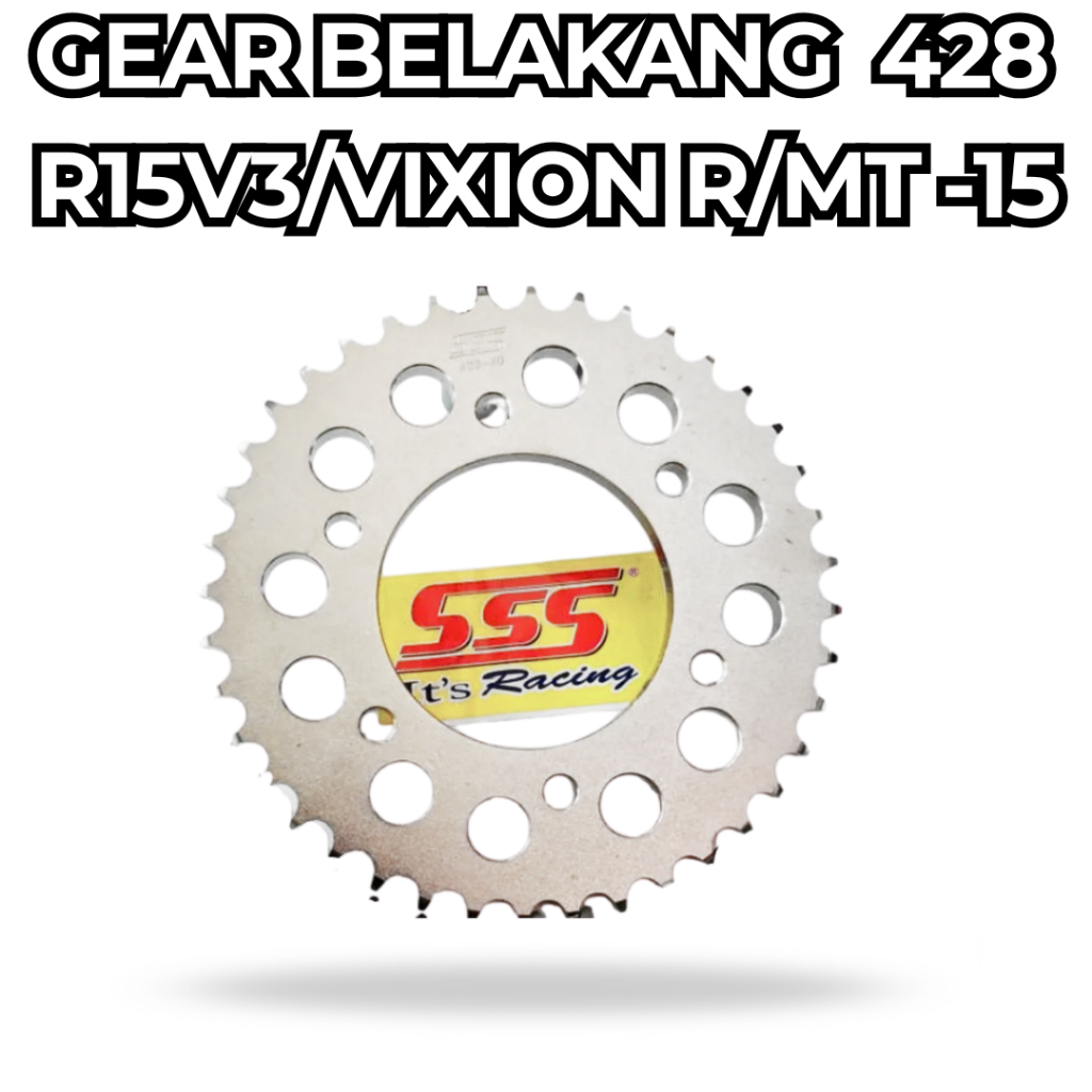GEAR BELAKANG R15V3 GEAR SET R15 V3 GIR R15V3 GEAR R15VVA GEAR SET R15 GEAR SET R15V3 RANTAI 428