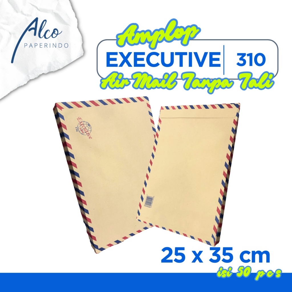 

Amplop AIRMAIL tanpa tali 310 isi 50