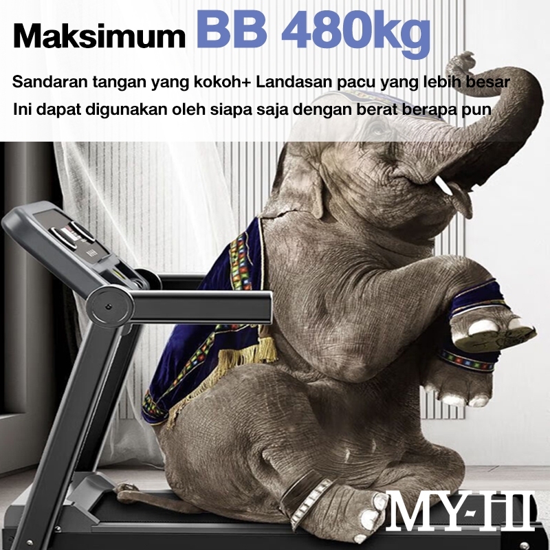 Ready Stock Fitup Treadmill Elektrik M10 Treadmill Incline Low Watt Treadmill Lipat Treadmill