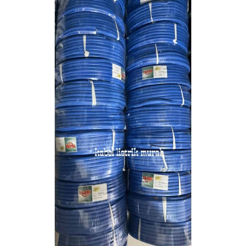Kabel pompa satelit gepeng biru 3x1.5 50Yard Pajero/kabel Sibel satelit gepeng biru 50M pajero