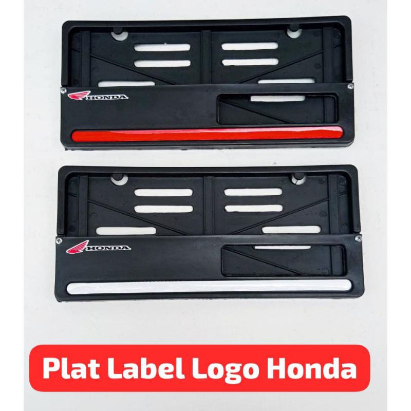 Dudukan Tatakan Rumah Cover Plat Nomor Motor List Label Ori Reflektif Logo Honda Universal beat vari