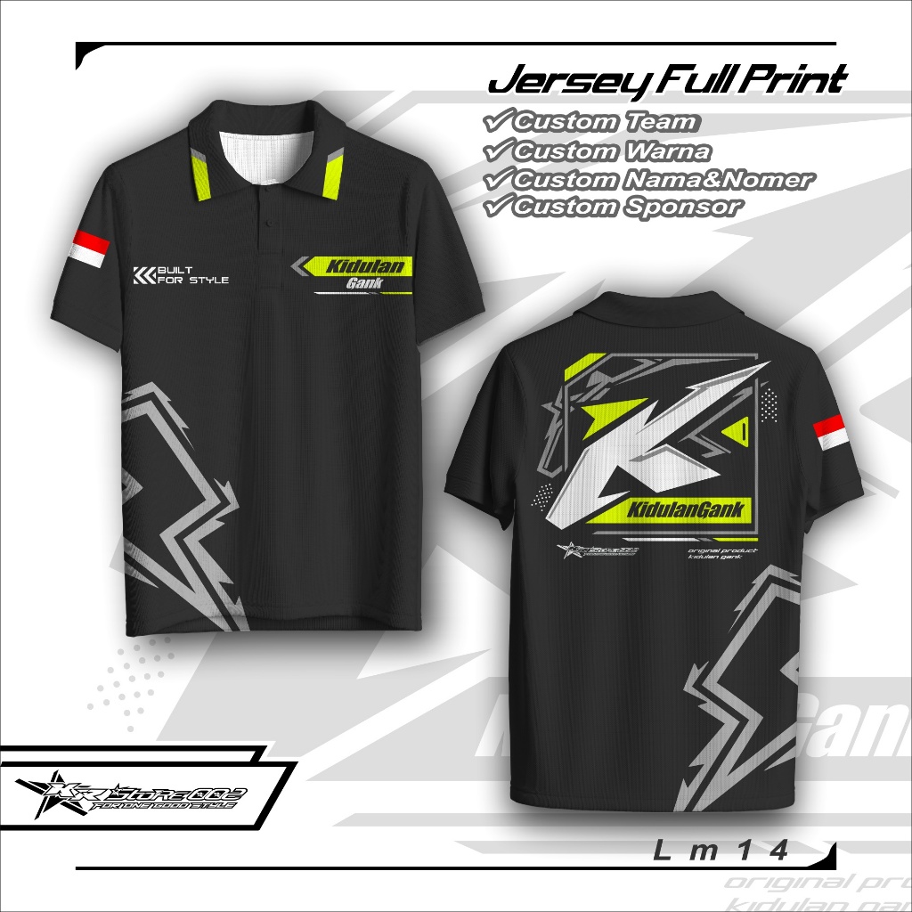 Jersey Komunitas Satuan Kaos Pemuda Full Print kaos Nama Pemuda Kidulan Gank