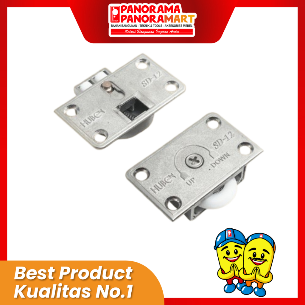 RODA ALMARI DORONG HUBEN SD 12 / RODA SLIDING DOOR LEMARI SD-12 / SLIDING DOOR ALMARI