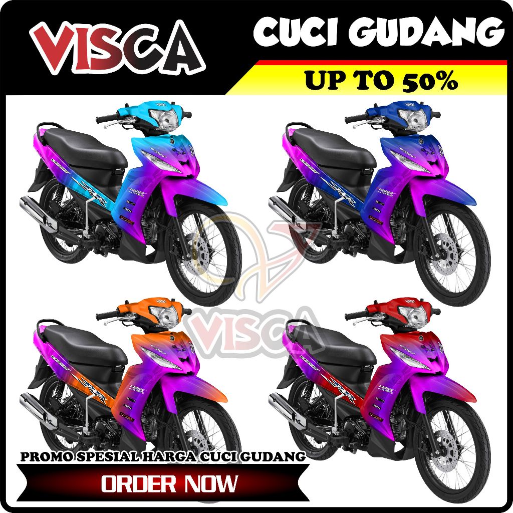 【CUCI GUDANG】Decal Vega RR Full Body Variasi Harga Murah / Stiker Motor Vega RR Full Body / Striping
