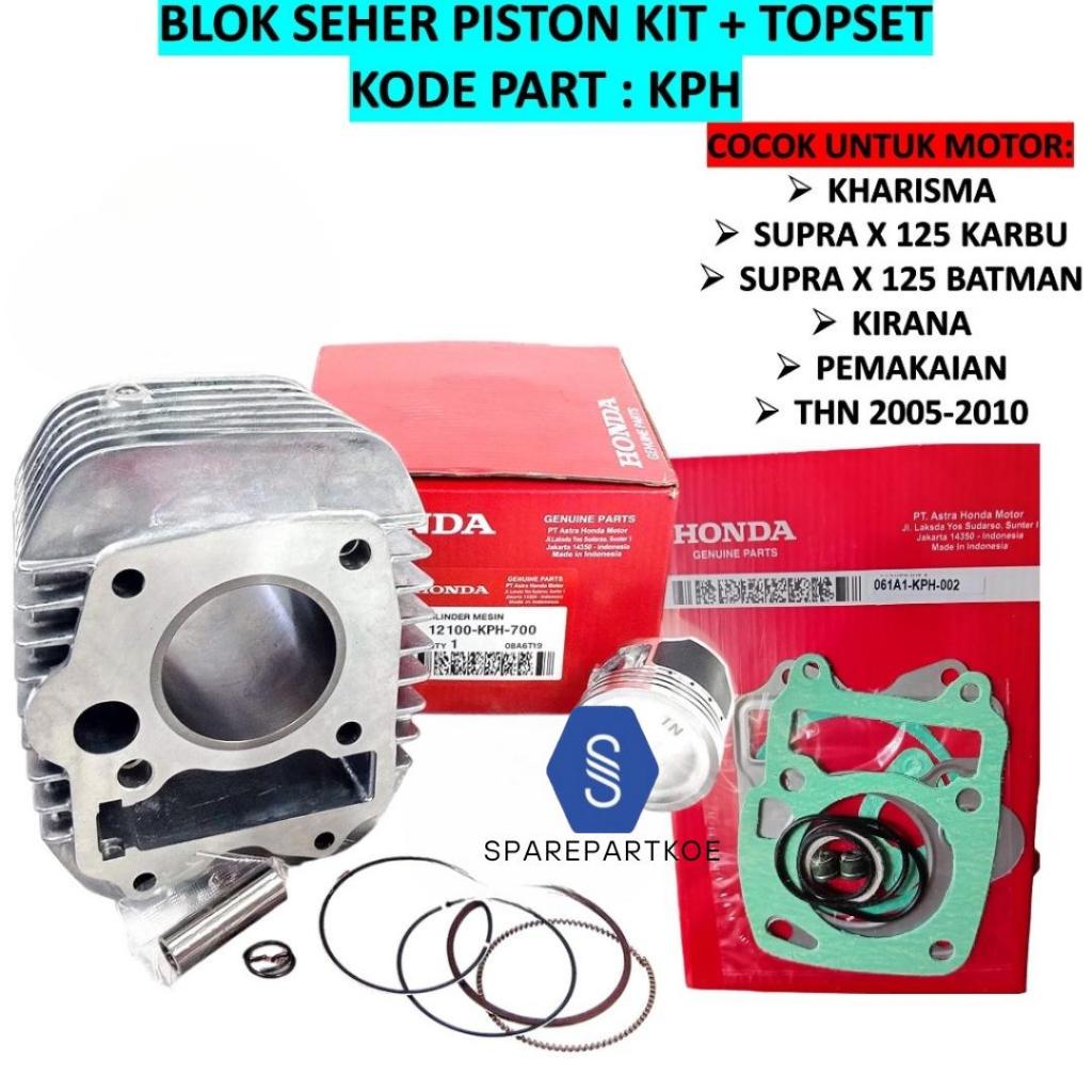 Blok + Seher Isi Komplit (KPH) Supra X 125 Lama Karbu/Karisma/Kirana