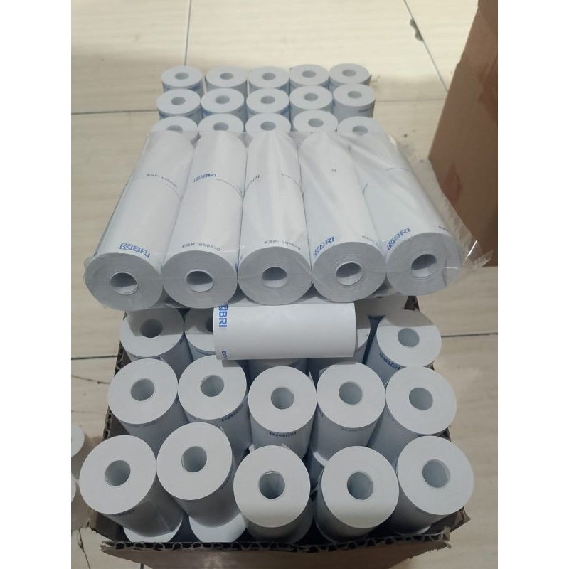

Kertas Thermal Logo Bank Bri Ukuran 58x30mm Paket 1Pack isi 10 Pcs