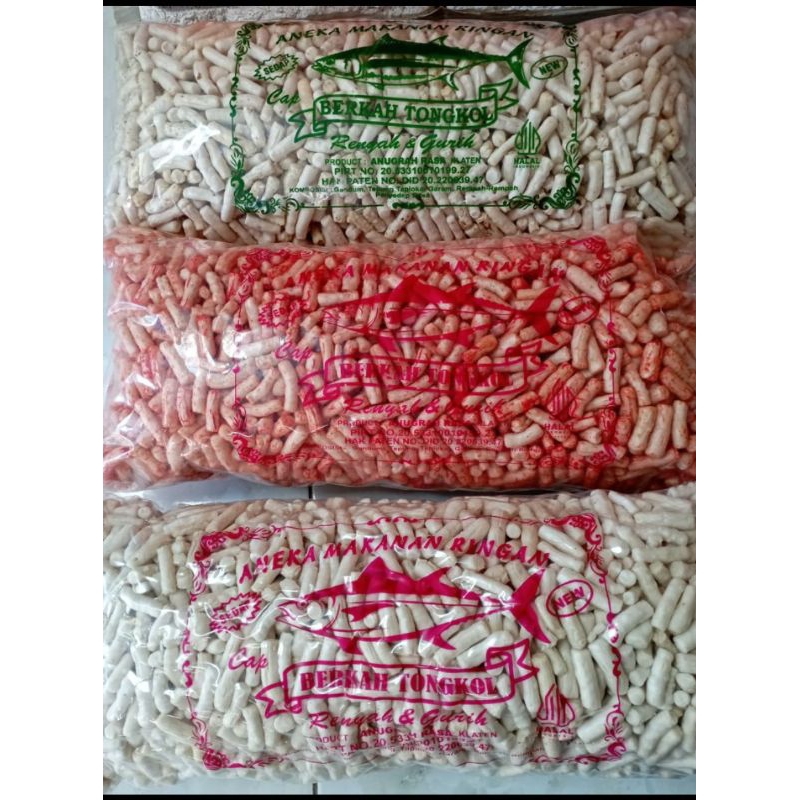 

kerupuk tongkol.. varian original, balado, cabeijo 500gr/1000gr