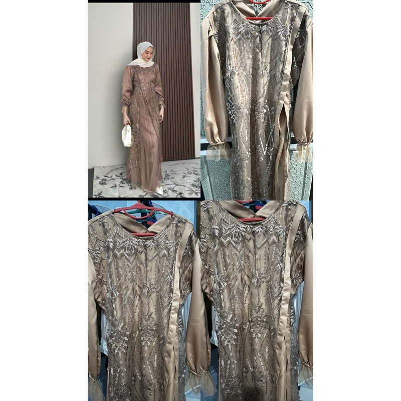 Preloved dress brokat