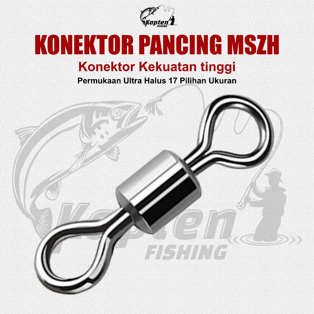 Kaptenfishing Konektor MSZH Pancing Linker Barel Bearing Pancing Dengan Ring Solid Fishing Gear