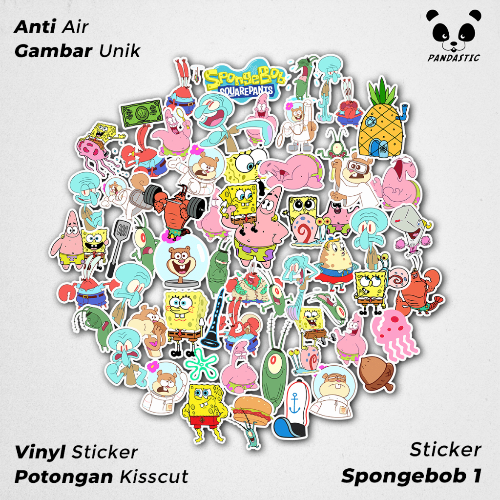 

Stiker Tempel Anime Spongebob Paper Vinyl Dekorasi Laptop Koper Tumbler Kulkas DIY