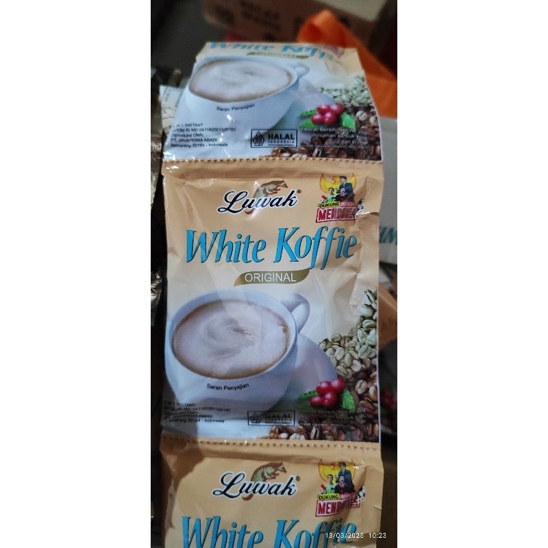 

kopi Luwak+gula per dus isi 150sachet, white koffie luwak per dus isi 120sachet