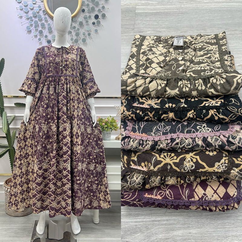 Gamis Salvina Ys Katun Renda busui