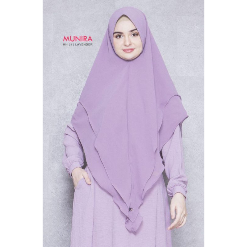 Last Stok Ukhti Munira Bergo Khimar Ceruty 2 Layer Premium Dewasa Daily Instan Anti Tembem Non Pet P