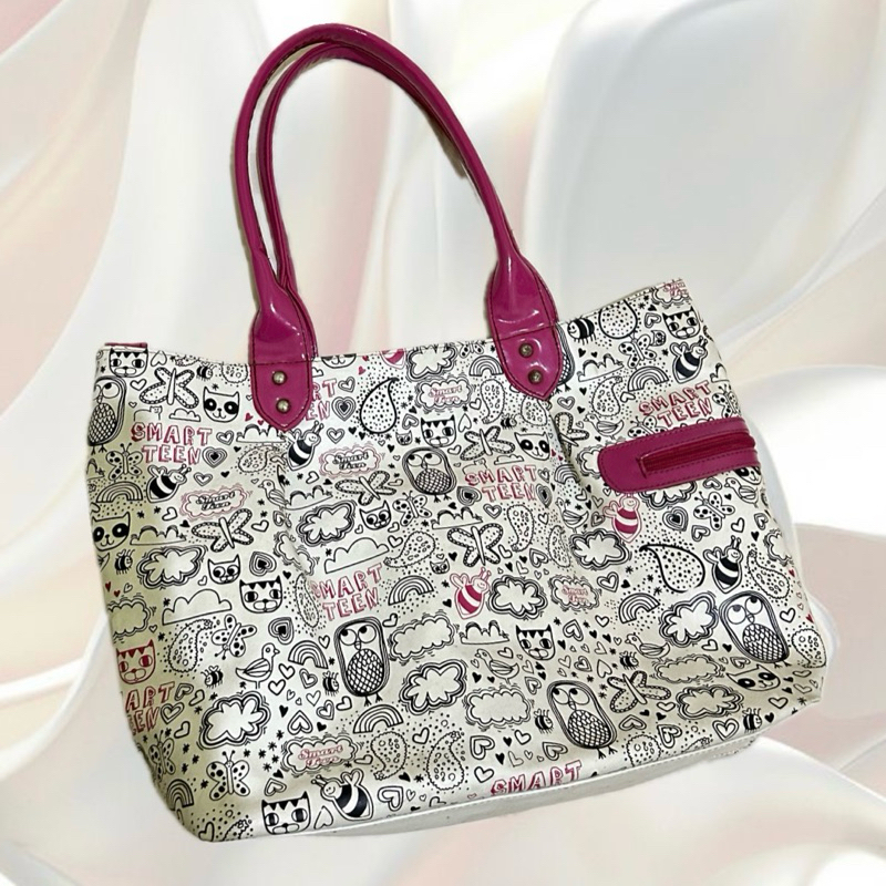 Preloved Tas Sophie Martin Bag Pink Doodle