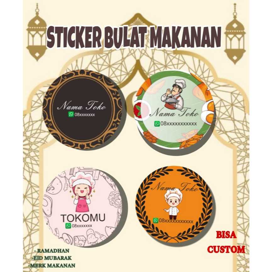 

Stiker Bulat Makanan