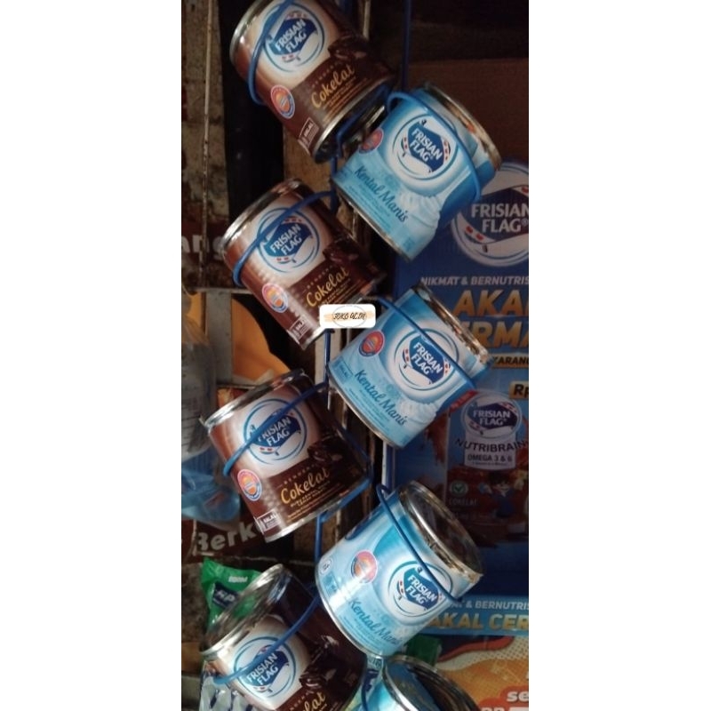

Frisian flag susu kental manis kalengan, susu kental manis coklat, susu kental manis vanilla, susu kental manis putih