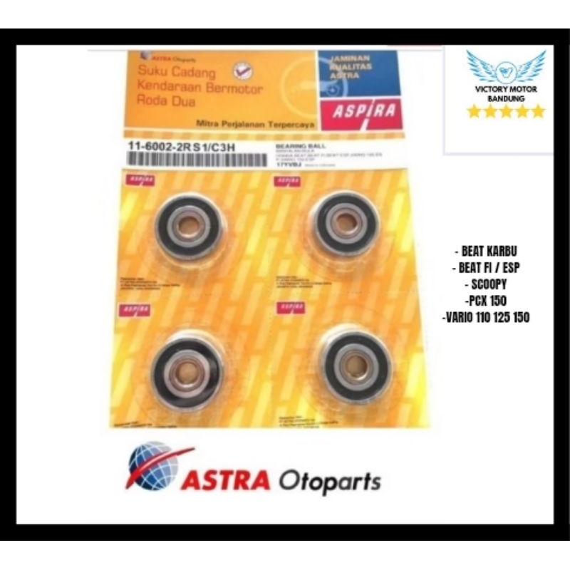 LAHER 6002 + BOSH ASPIRA Laher blok bak cvt beat fi Vario 125 150 esp Original