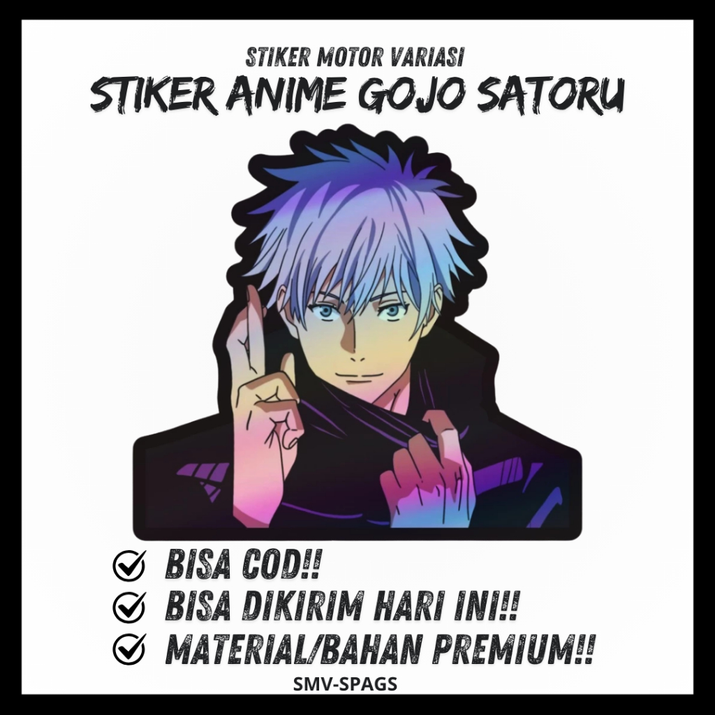 

STIKER ANIME GOJO SATORU STICKER HP LAPTOP JUJUTSU KAISEN STIKER SATORU GOJO STICKER HELM MOTOR PC