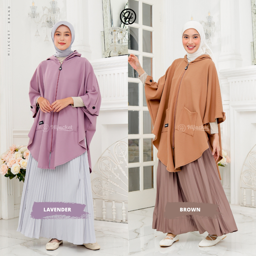 Hijacket Aisya Outer Rompi Panjang Kekinian | Jaket Hijab Panjang Muslimah | Bahan Coco knit premium