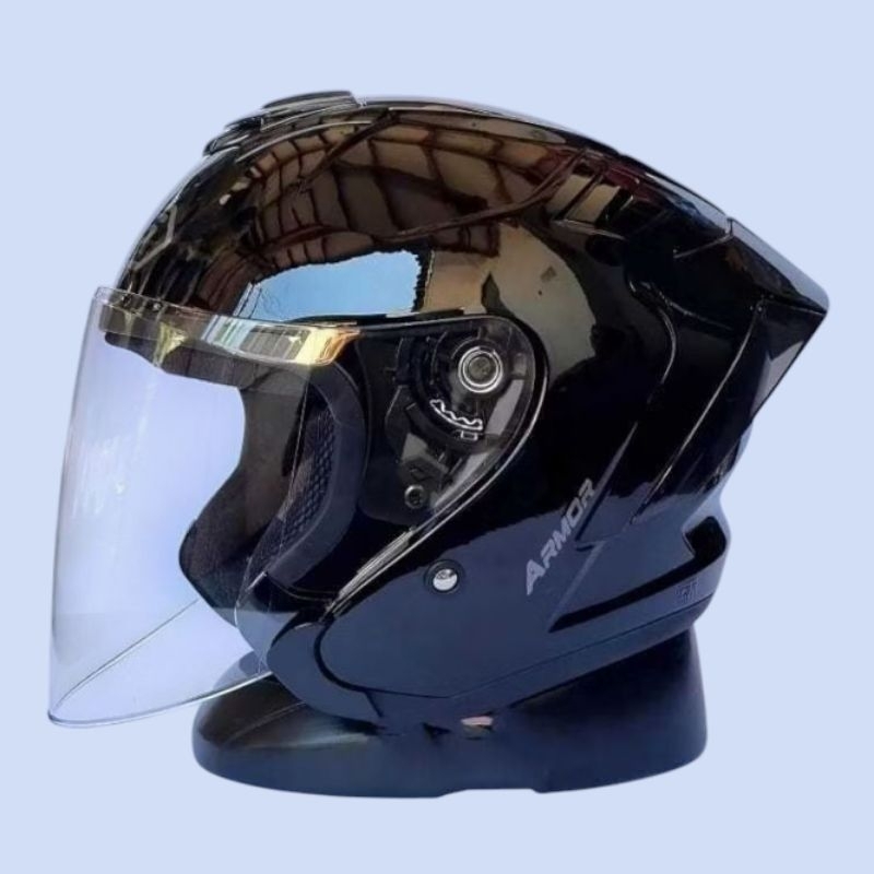 Helm JS ARMOR Solid Kekinian Paket Ganteng Cewek Cowok Dewasa