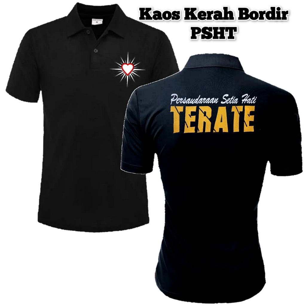 Baju Kaos PSHT SH Terate Kerah Polo Pusat Madiun Bordir Simpel Murah  Distro Keren Terbaru