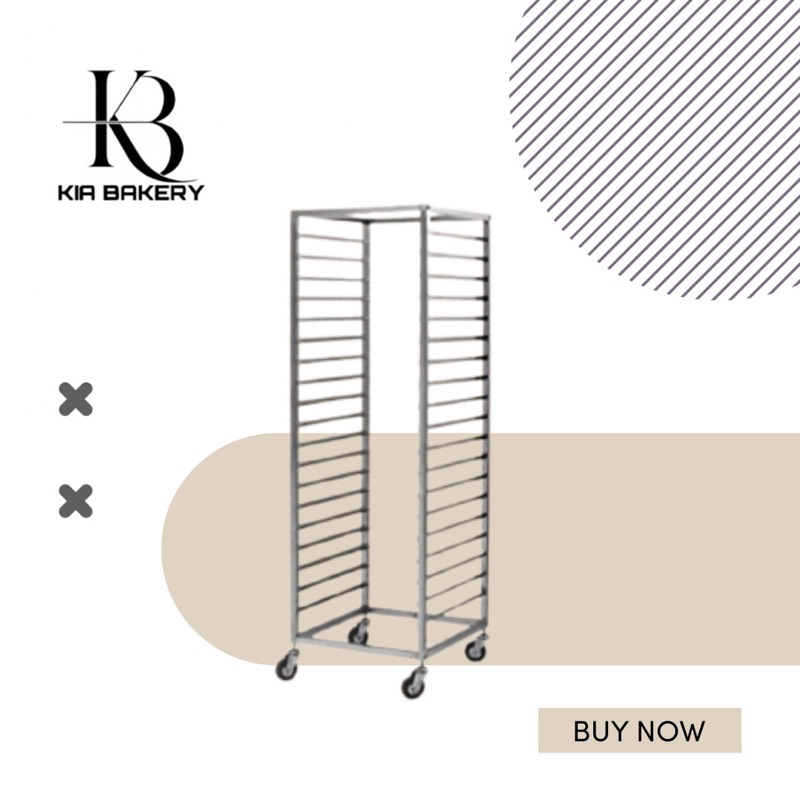 Rak Trolley Bakery / Rak Troli Roti Stainless Steel