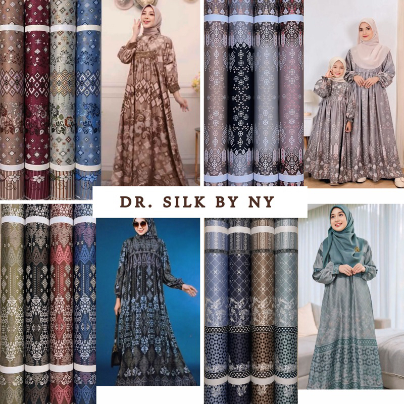 Kain Dior Silk Original | Bahan Silky Glossy Halus Lembut | Untuk Dress Baju Koko Gamis Meteran
