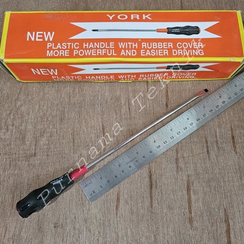 Obeng Radio 4mm x 8 Inc Minus Obeng Kurus 4mm (-) 8" YORK