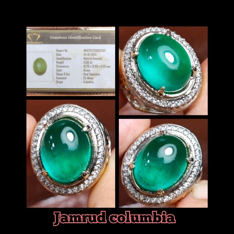 CINCIN BATU PERMATA JAMRUD COLUMBIA BOLD