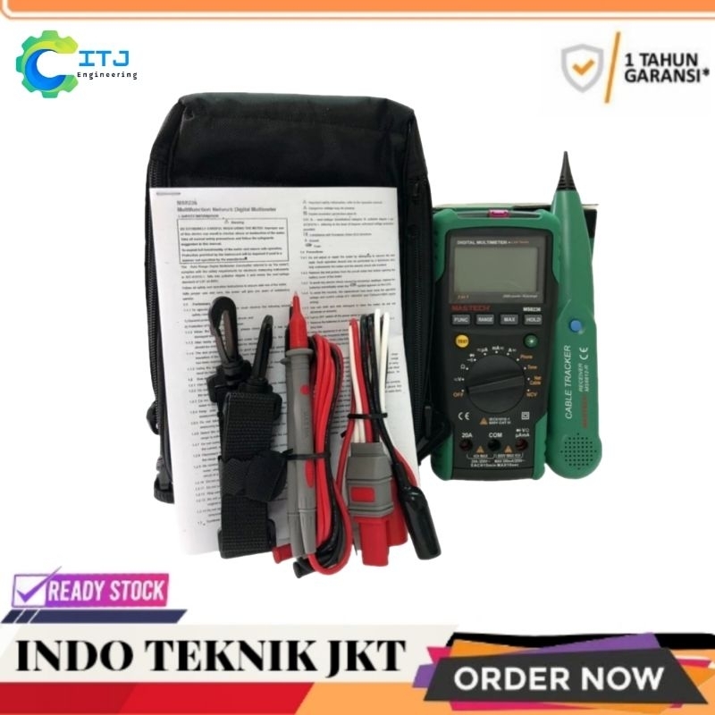 MS8236 Multimeter MASTECH with Cable LAN Tracker Wire Digital Network