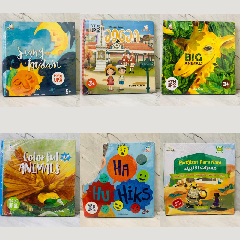 Pop Up Book Impian Studio: Siang Malam / Yuk Jalan Jalan Jogja / Big Animals / Ha Hu Hiks / Mukjizat