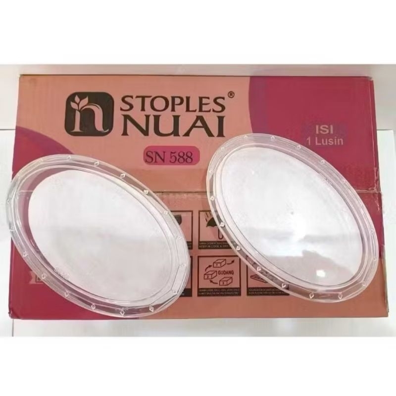 1Lusin Toples Oval Nuai 588 (12pcs) Toples Nastar /Toples Kue Kering Lebaran Oval Nuai SN 588 500Gra