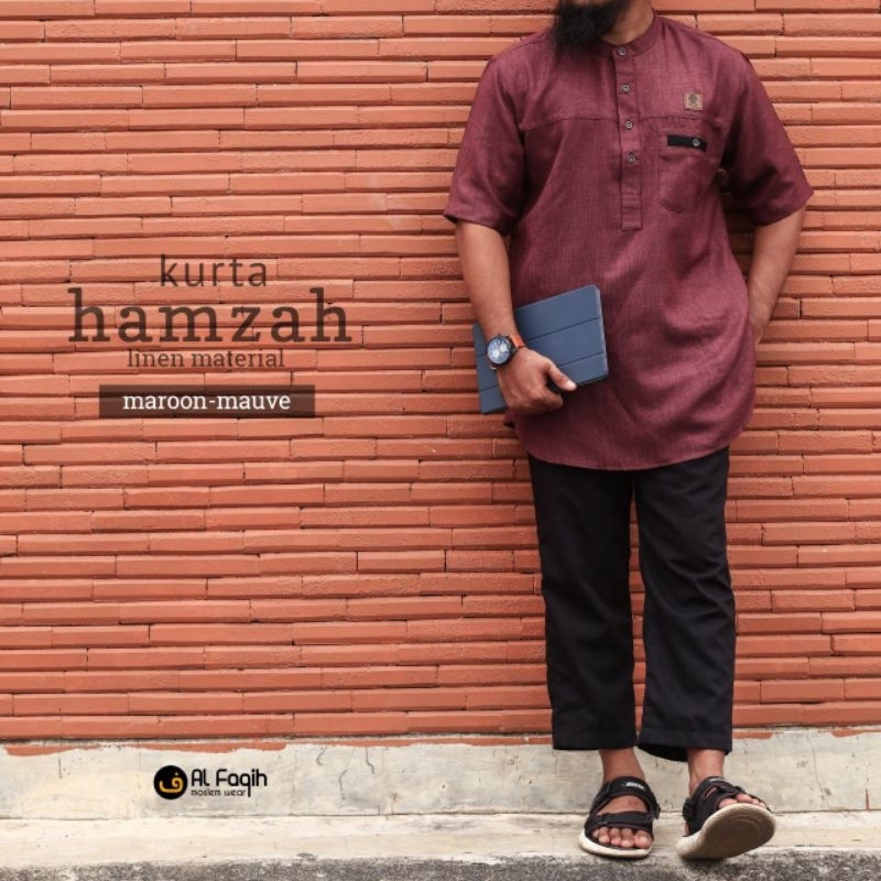 Al Faqih - Kurta Hamzah Pria Lengan Pendek