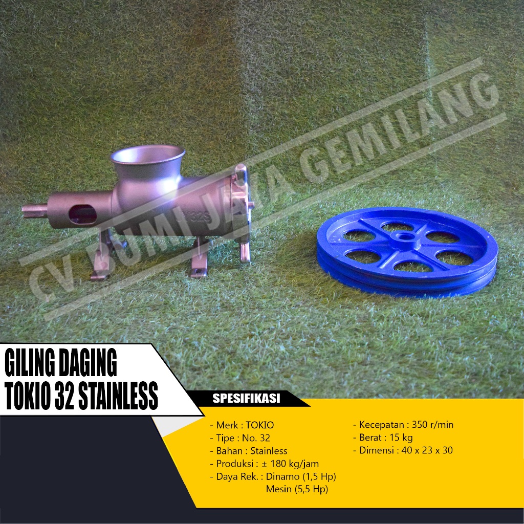 ALAT GILING DAGING TOKIO 32 STAINLESS + PULLEY