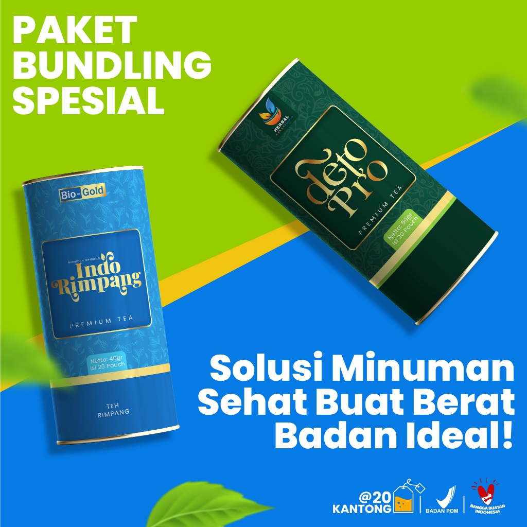 

Paket Bundling Teh Indo Rimpang X Deto Pro Premium – Ramuan Celup Jahe, Kunyit, Lengkuas, Sereh untuk Pencernaan Lancar & Tubuh Ramping