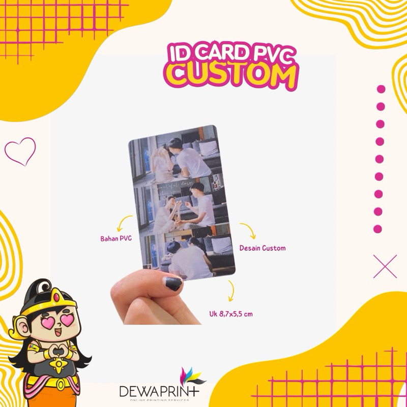

Dewa Souvenir Kartu ID Card Bahan PVC Glossy Bisa Custom Desain