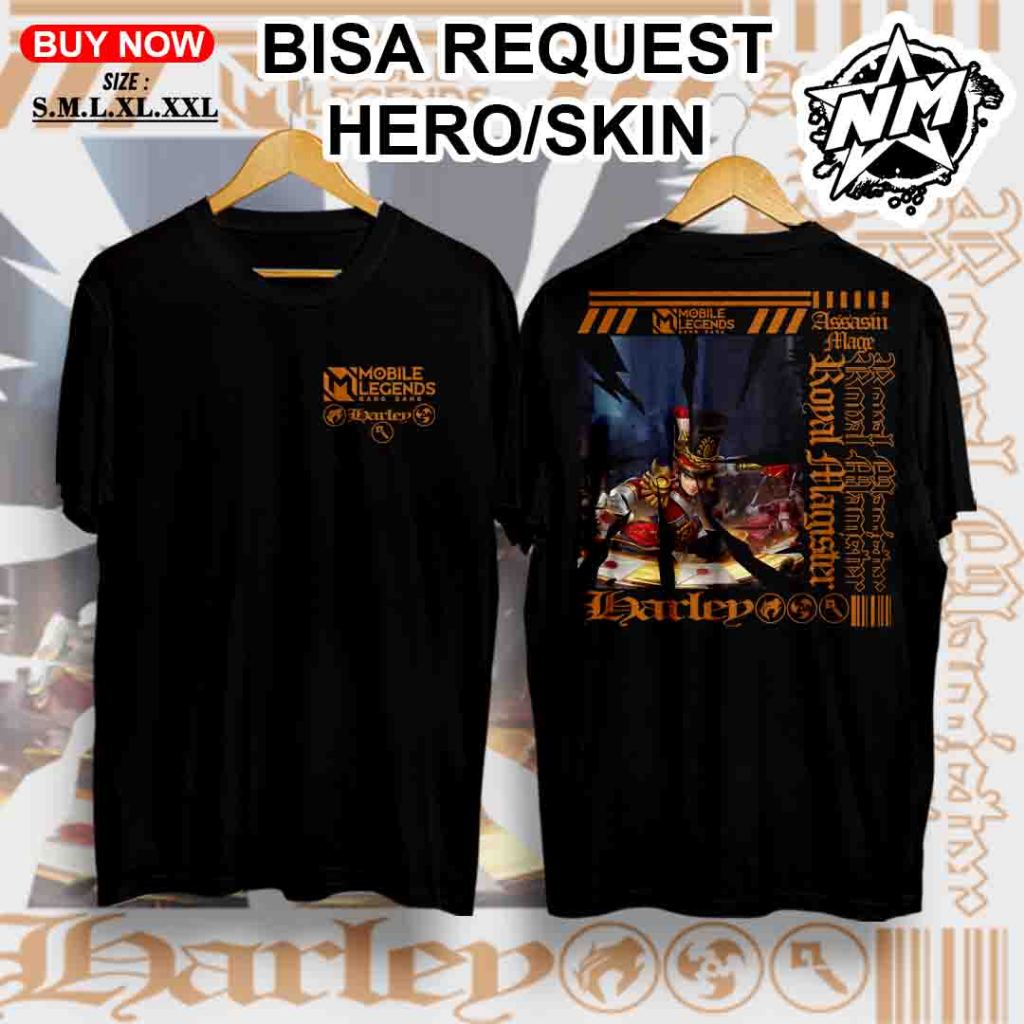 Kaos Harley MLBB - Kaos Mobile Legend - Kaos Skin Royal Magister - Kaos custom - Kaos Terbaru 2025 -