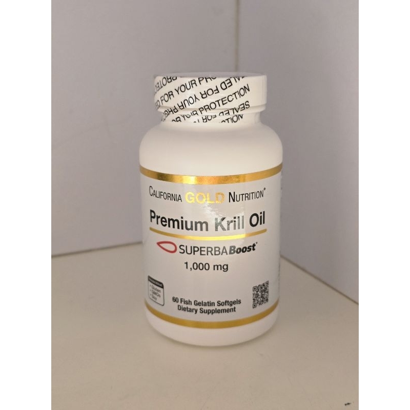 California Gold Nutrition Premium Krill Oil SUPERBABoost 1000mg 60 Softgels Original