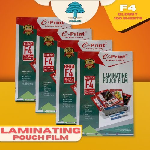 

E-PRINT LAMINATING POUCH FILM F4 GLOSSY 100 shets