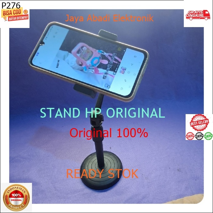 P276 TRIPOD STANDING STAND HP HANDPHONE HOLDER MEJA TABLE TEMPAT UNIVERSAL PEGANGAN ASLI GA