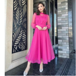 Eghalisa - Custom Dress bahan tile polos lapis scuba premium Longdress.