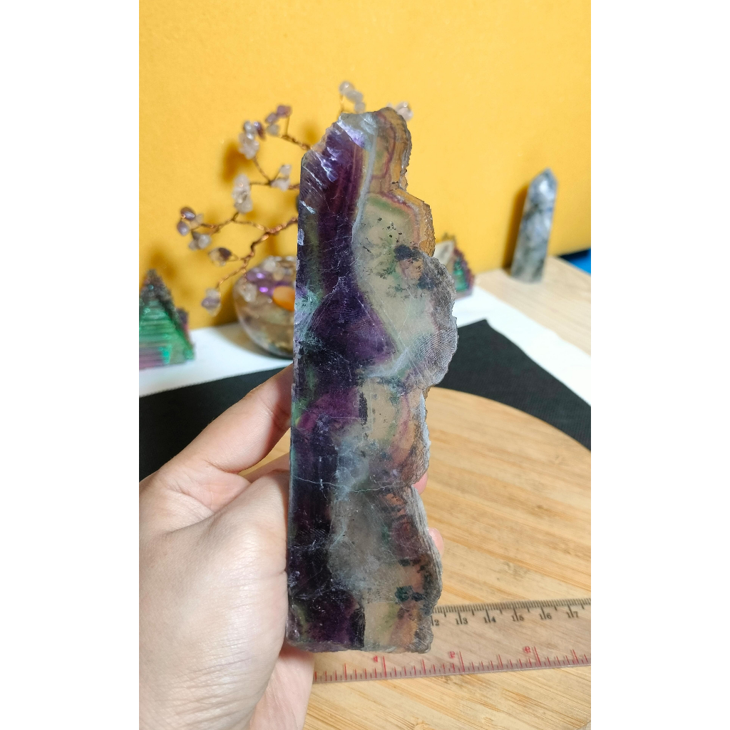 Natural Fluorite Slice (11)