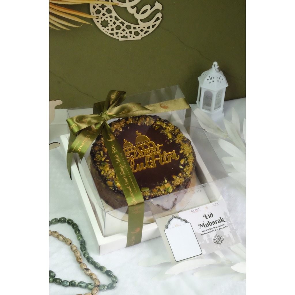 

Hampers Lebaran / Parcel Lebaran / Dubai Chocolate Burnt Cheesecake Brownie D18cm
