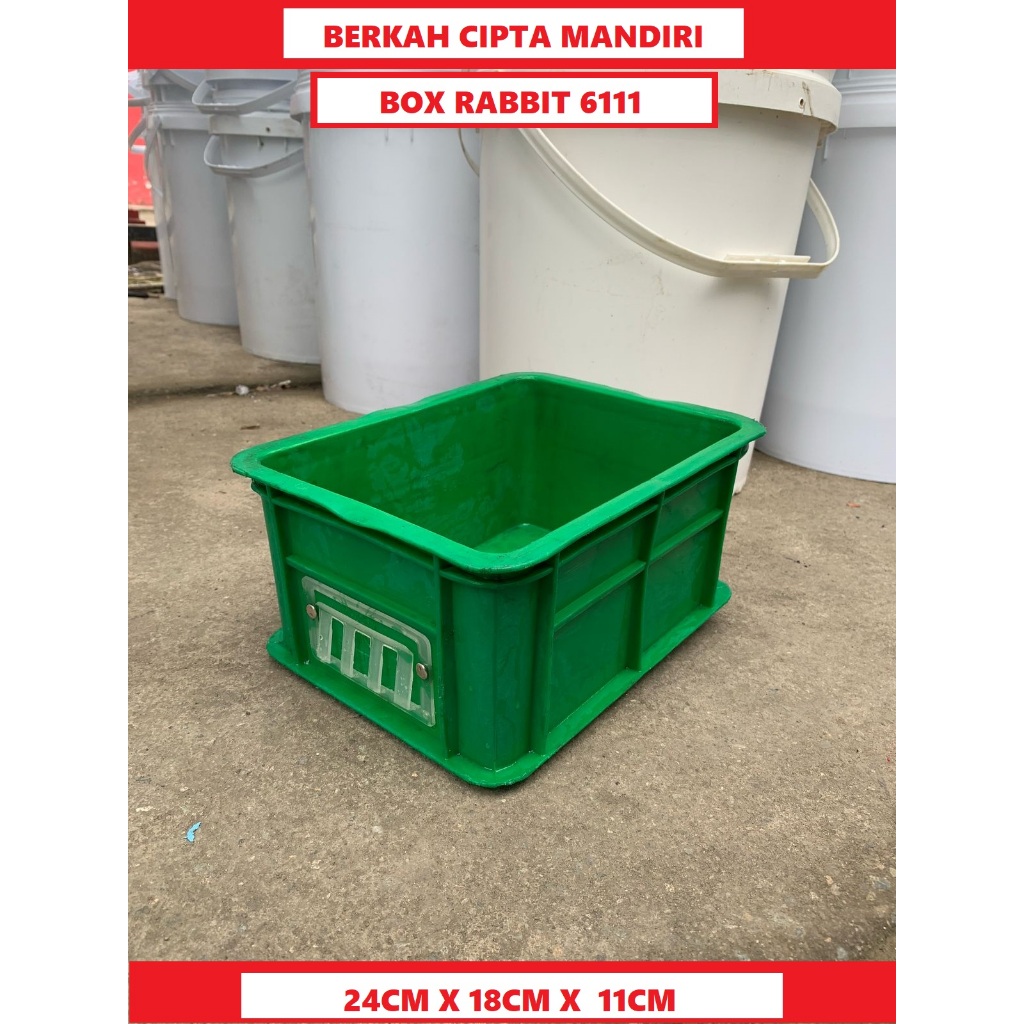 Box rapat container plastik tipe 6111 Box container plastik bekas 6111
