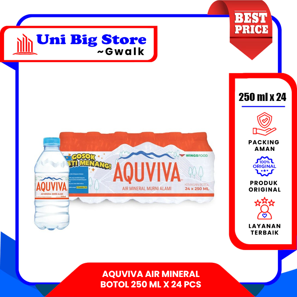 

AQUVIVA AIR MINERAL MURNI ALAMI DUS - (250 ml x 24 pcs)